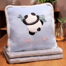 Cartoon Panda Back Three-in-one Four Seasons Universal Cushion Pillow Blanket